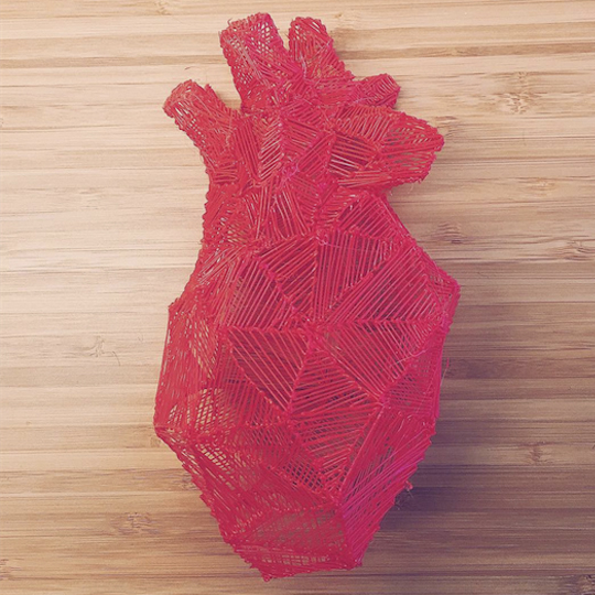 3d pen heart, from ABS to Bronze