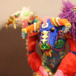 bull, crab, eagle, lion, turtle, octopus. All of these animals can be found on this alebrije.