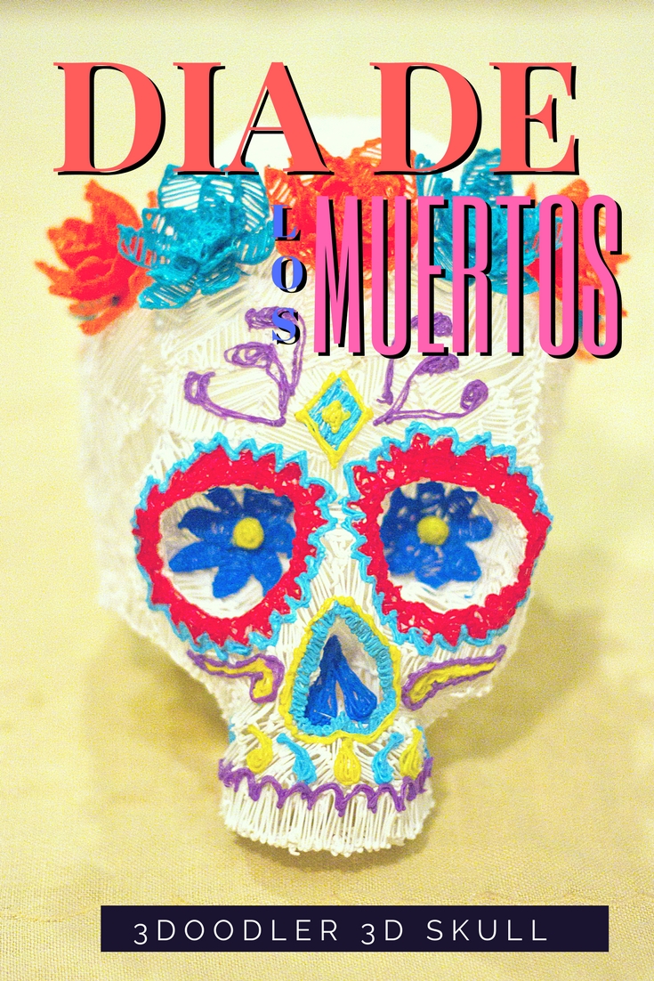 How to decorate a 3d skull for dia de los muertos with a 3Doodler. After creating a freehand calavera with ABS plastic, I sketched some dia de los muertos decorations. Now this skull is altar worthy!