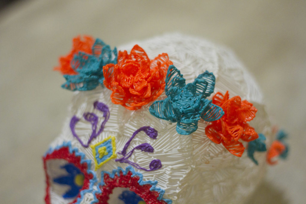 Sculpture detail of Dia de los Muertos skull