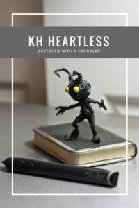 Kingdom hearts Heartless sculpted with a 3Doodler 3d pen by Riikc