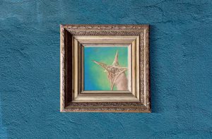 "La Estrella" Oil painting based on the Mexican lotería card, and created from one of my first sculpture sketches