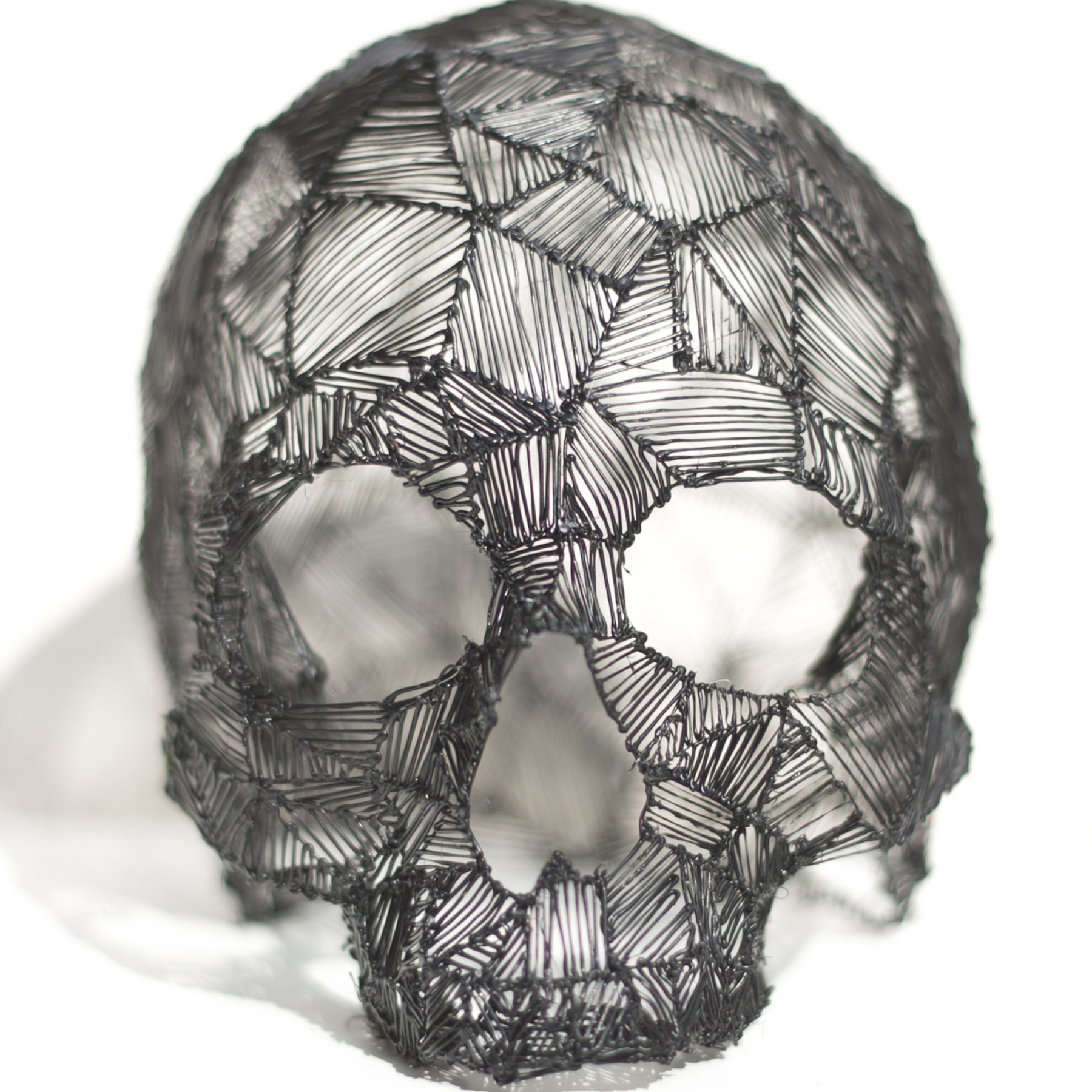 3d skull sketched with lix pen